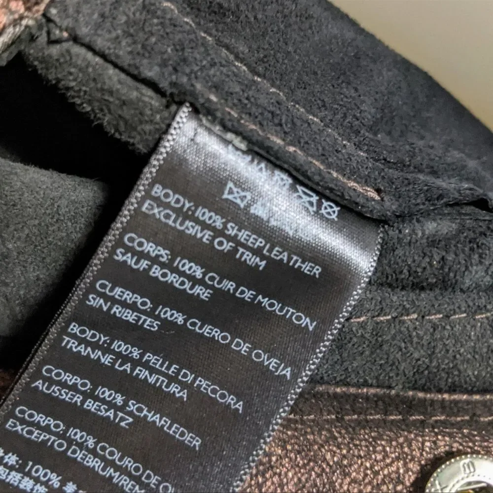 CLEOBELLA Everly Metallic Leather Fringe Jacket S - Picture 9 of 10